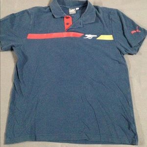 Arsenal Gunners Cannon EPL Puma - Navy pique polo